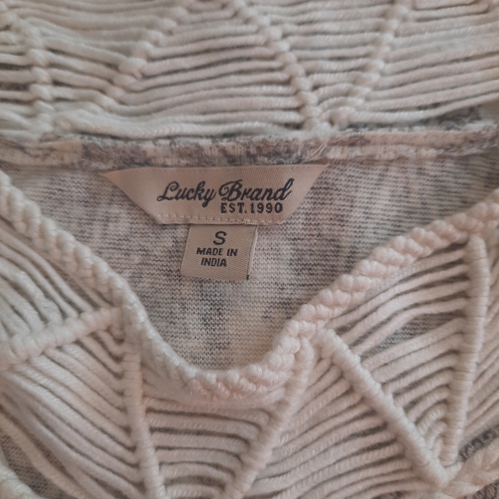 Lucky Brand macrame top blouse small *4 - Picture 4 of 4